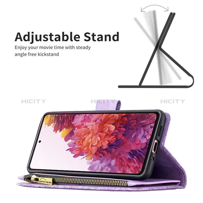 Funda de Cuero Cartera con Soporte Mariposa Carcasa B03F para Samsung Galaxy S20 FE 4G