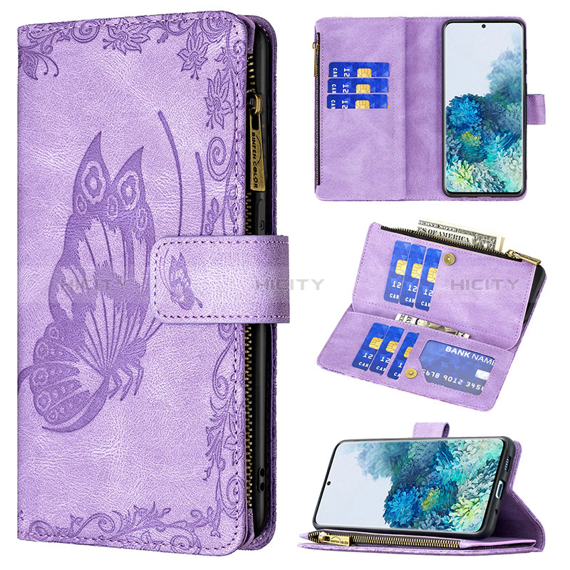 Funda de Cuero Cartera con Soporte Mariposa Carcasa B03F para Samsung Galaxy S20 Plus 5G