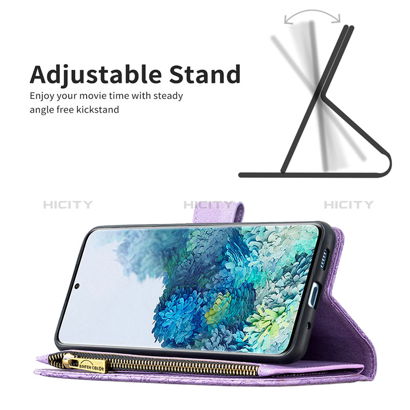 Funda de Cuero Cartera con Soporte Mariposa Carcasa B03F para Samsung Galaxy S20 Plus 5G