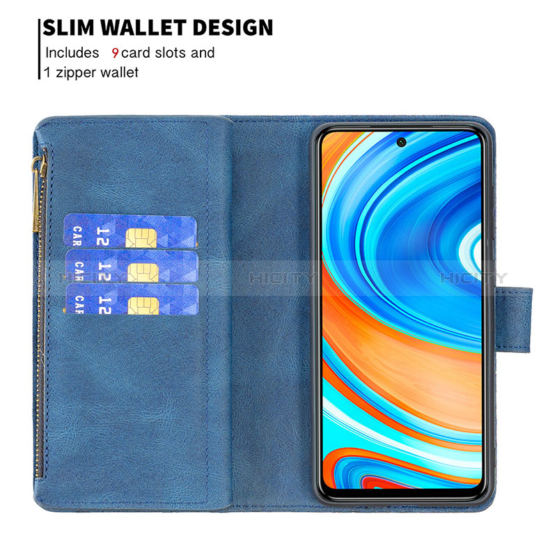 Funda de Cuero Cartera con Soporte Mariposa Carcasa B03F para Xiaomi Poco M2 Pro