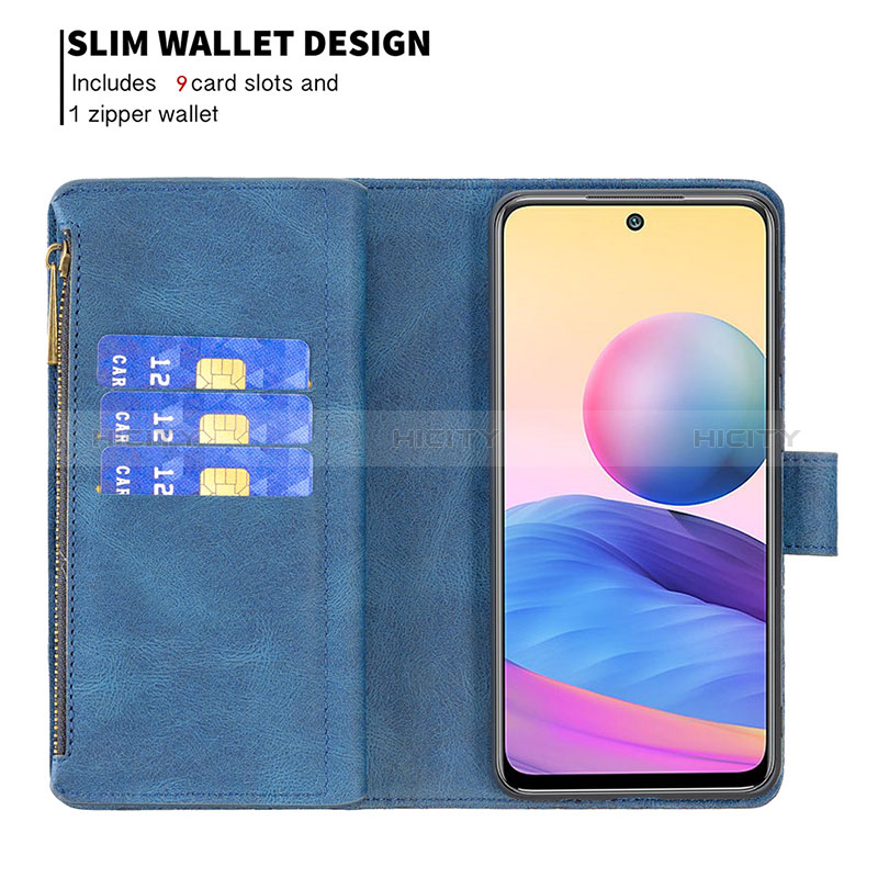 Funda de Cuero Cartera con Soporte Mariposa Carcasa B03F para Xiaomi POCO M3 Pro 5G