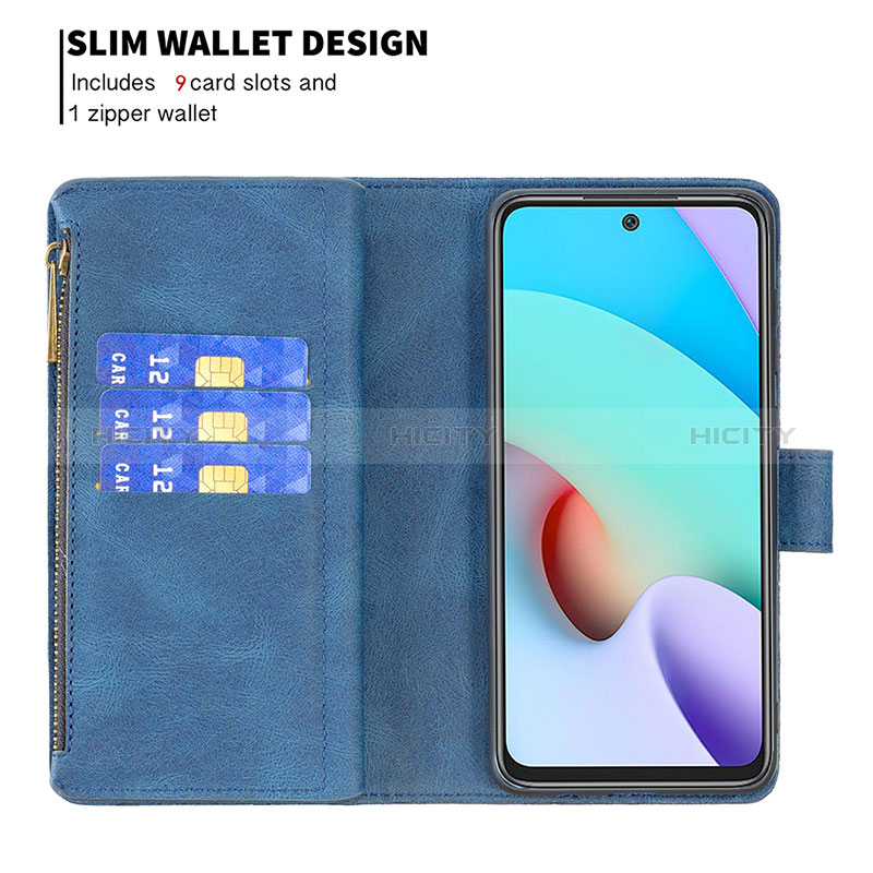 Funda de Cuero Cartera con Soporte Mariposa Carcasa B03F para Xiaomi Redmi 10 (2022)