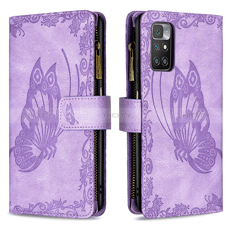 Funda de Cuero Cartera con Soporte Mariposa Carcasa B03F para Xiaomi Redmi 10 (2022)