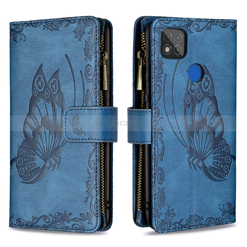 Funda de Cuero Cartera con Soporte Mariposa Carcasa B03F para Xiaomi Redmi 10A 4G