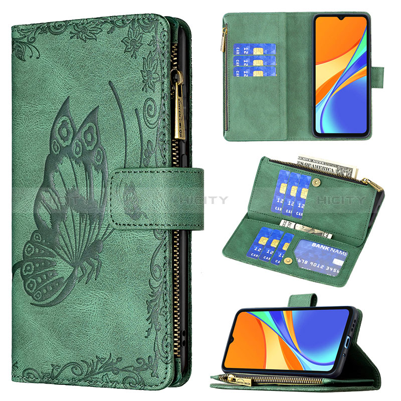 Funda de Cuero Cartera con Soporte Mariposa Carcasa B03F para Xiaomi Redmi 10A 4G