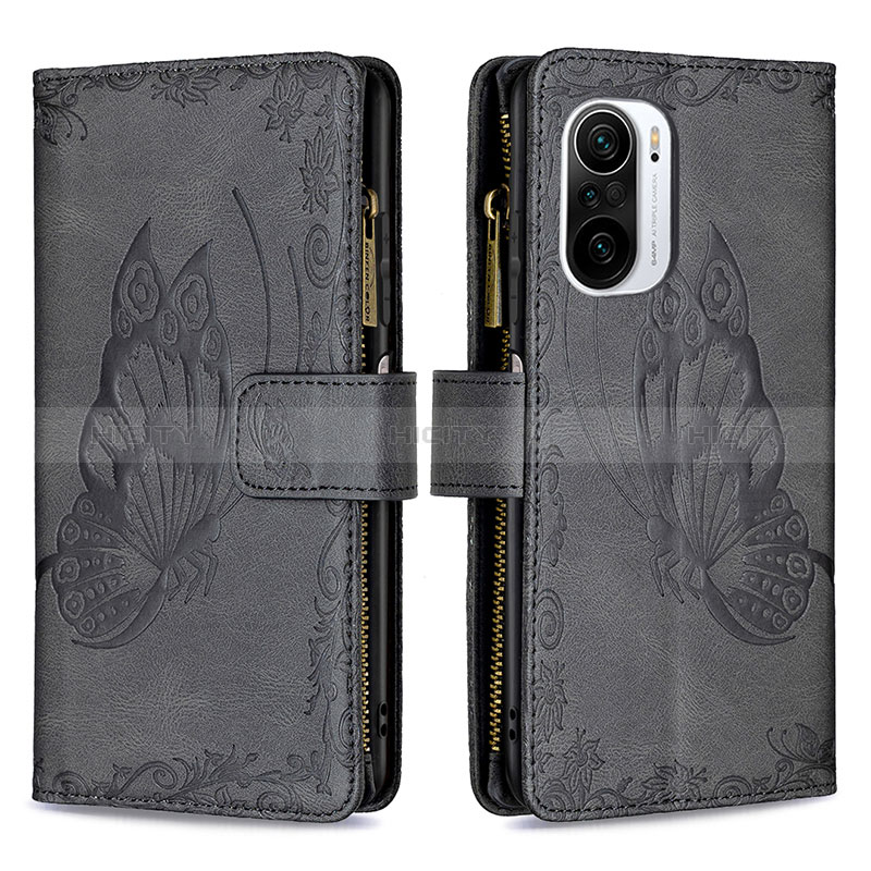 Funda de Cuero Cartera con Soporte Mariposa Carcasa B03F para Xiaomi Redmi K40 Pro 5G