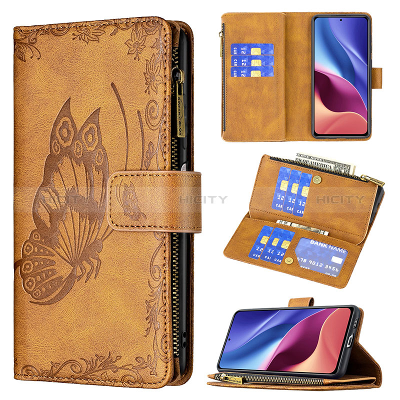 Funda de Cuero Cartera con Soporte Mariposa Carcasa B03F para Xiaomi Redmi K40 Pro+ Plus 5G