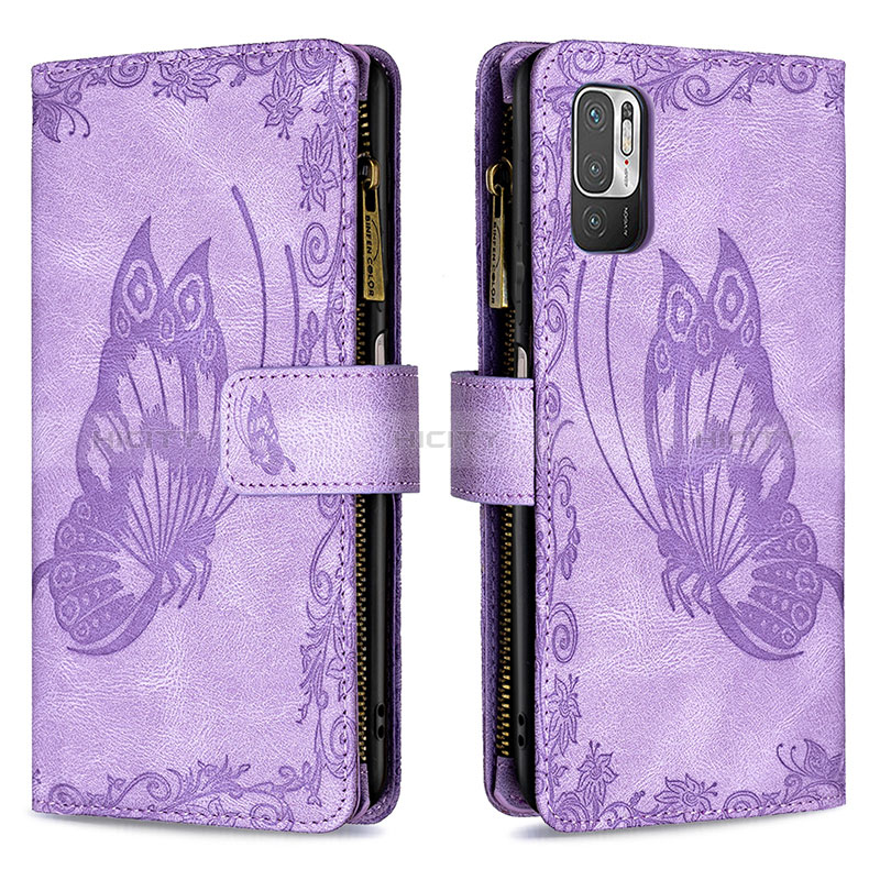 Funda de Cuero Cartera con Soporte Mariposa Carcasa B03F para Xiaomi Redmi Note 10 5G