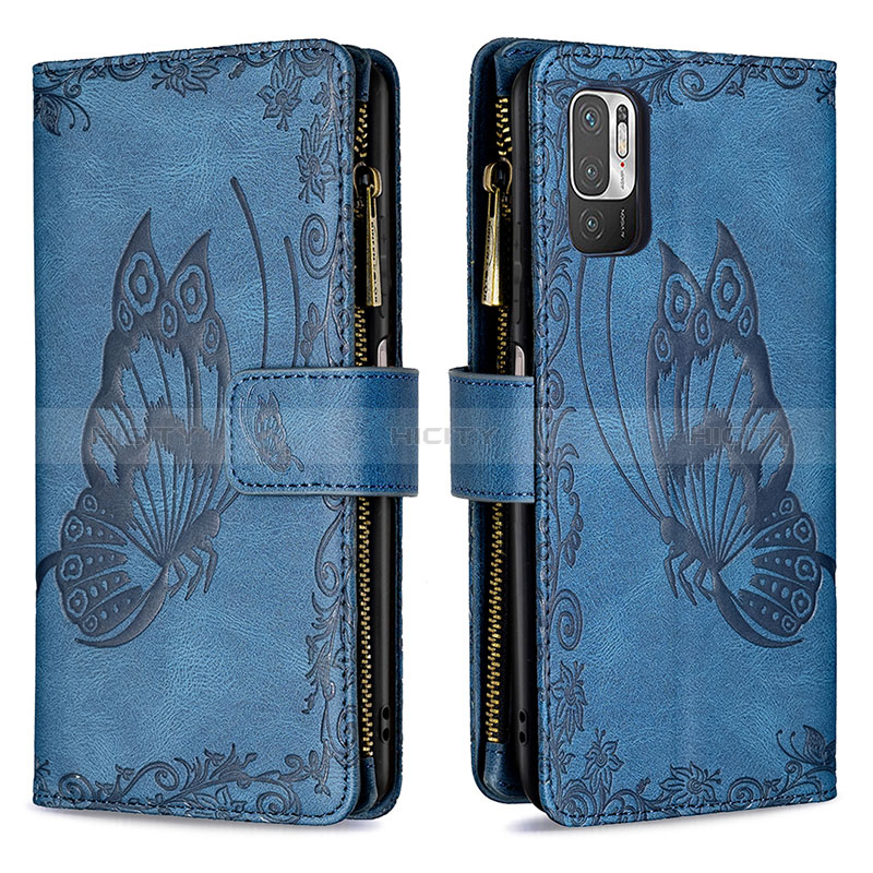 Funda de Cuero Cartera con Soporte Mariposa Carcasa B03F para Xiaomi Redmi Note 10T 5G