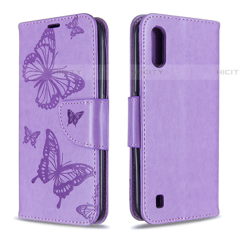 Funda de Cuero Cartera con Soporte Mariposa Carcasa B13F para Samsung Galaxy A01 SM-A015