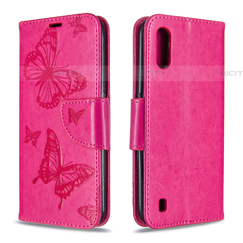 Funda de Cuero Cartera con Soporte Mariposa Carcasa B13F para Samsung Galaxy A01 SM-A015