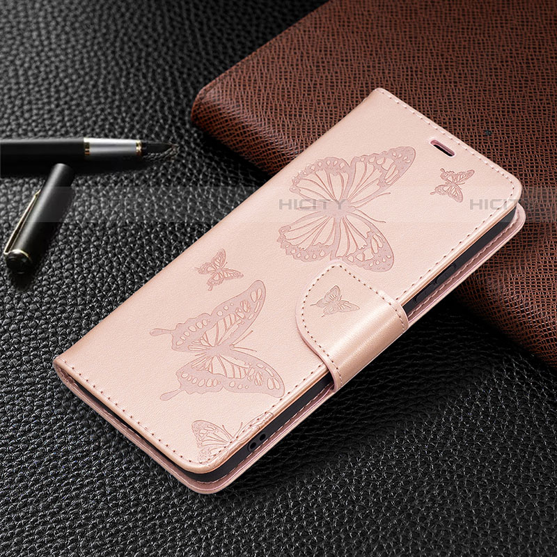 Funda de Cuero Cartera con Soporte Mariposa Carcasa B13F para Samsung Galaxy S22 Plus 5G Oro