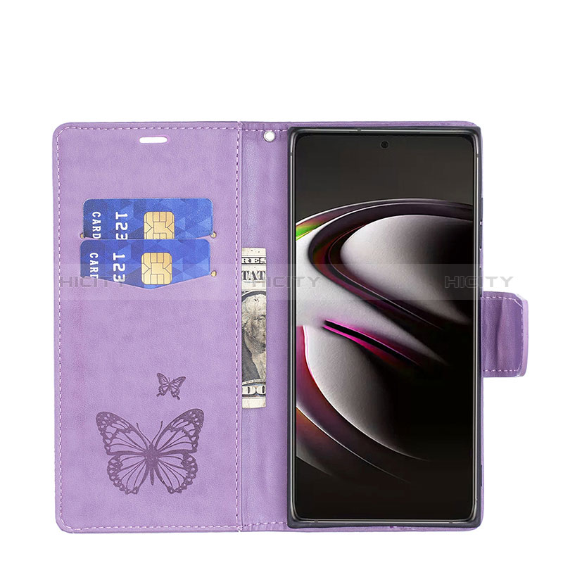 Funda de Cuero Cartera con Soporte Mariposa Carcasa B13F para Samsung Galaxy S24 Ultra 5G