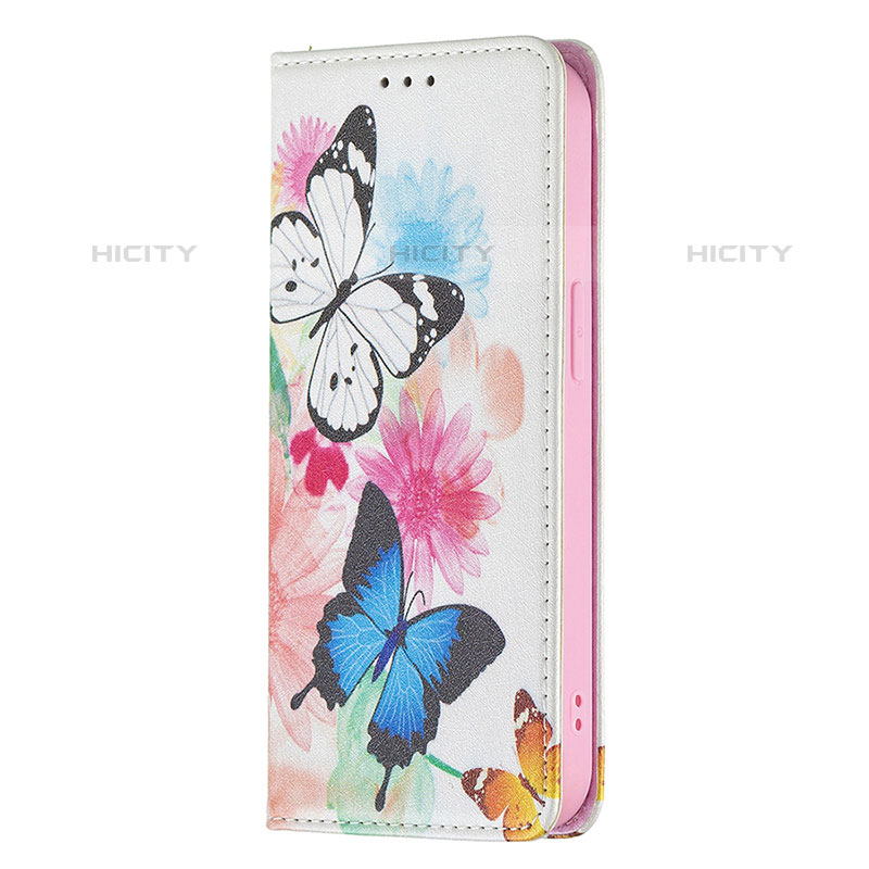 Funda de Cuero Cartera con Soporte Mariposa Carcasa L01 para Apple iPhone 16 Pro Max Rosa