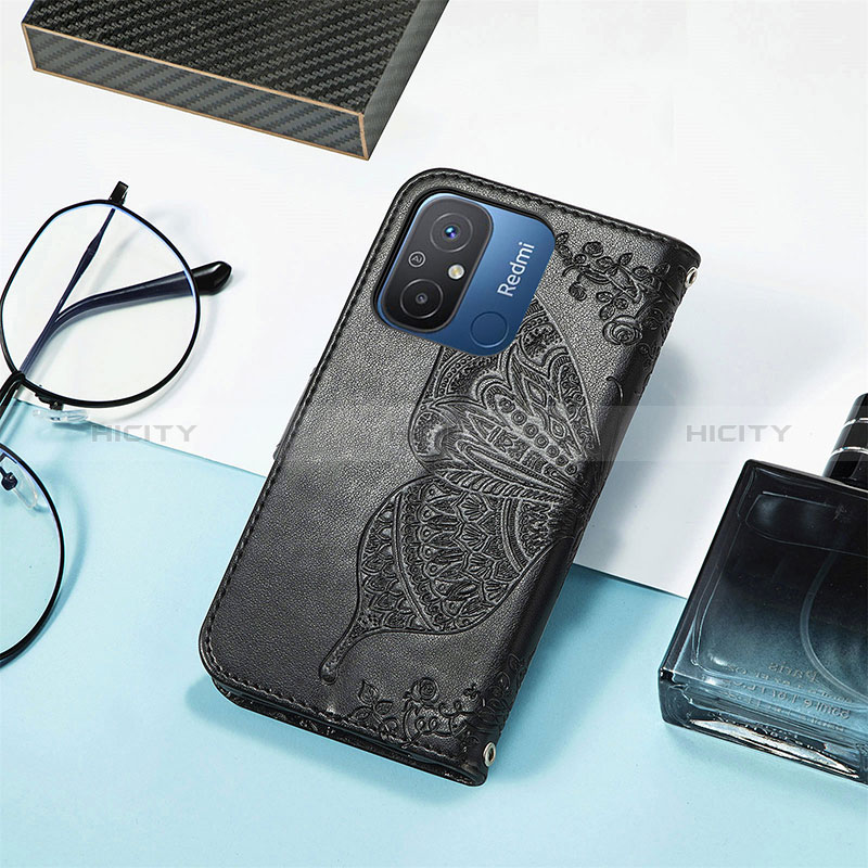 Funda de Cuero Cartera con Soporte Mariposa Carcasa L01 para Xiaomi Redmi 11A 4G