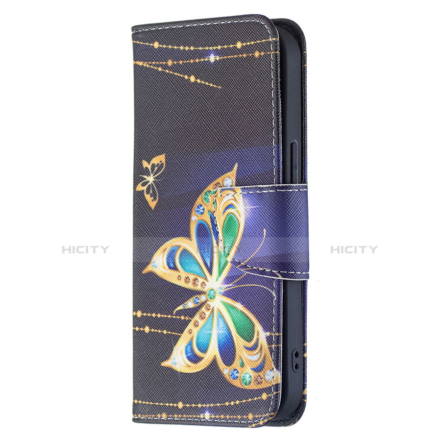 Funda de Cuero Cartera con Soporte Mariposa Carcasa L07 para Apple iPhone 13 Multicolor