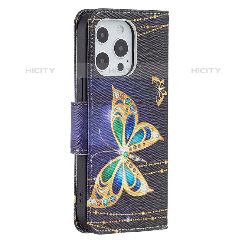 Funda de Cuero Cartera con Soporte Mariposa Carcasa L07 para Apple iPhone 16 Pro Max Multicolor