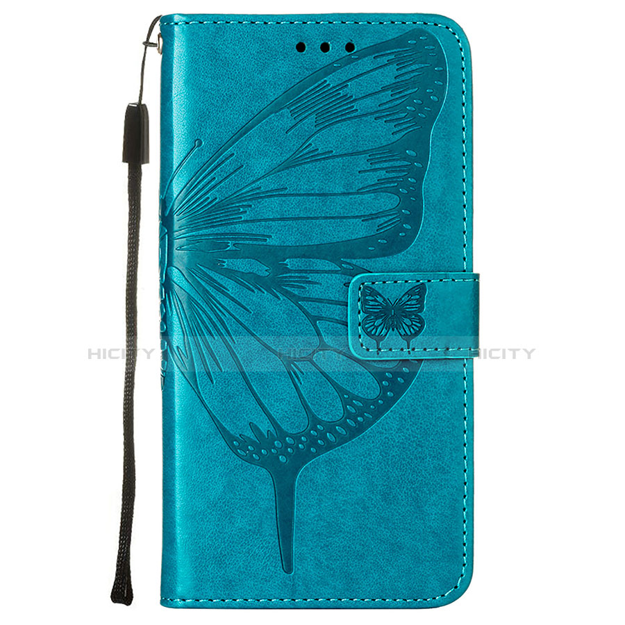 Funda de Cuero Cartera con Soporte Mariposa Carcasa L10 para Apple iPhone 14 Plus Azul