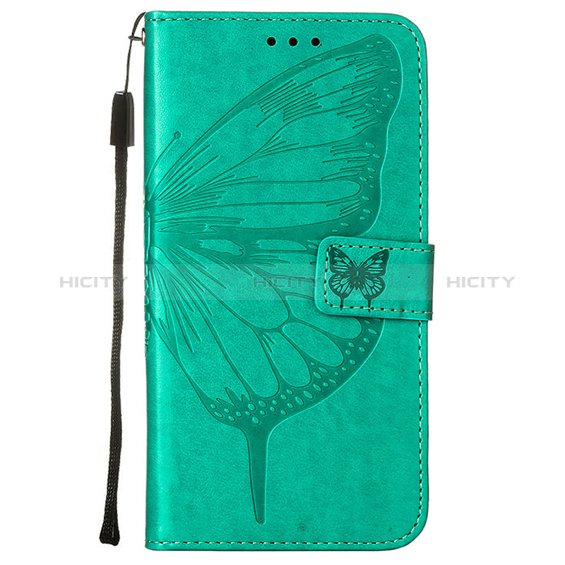 Funda de Cuero Cartera con Soporte Mariposa Carcasa L10 para Apple iPhone 14 Pro Max Verde