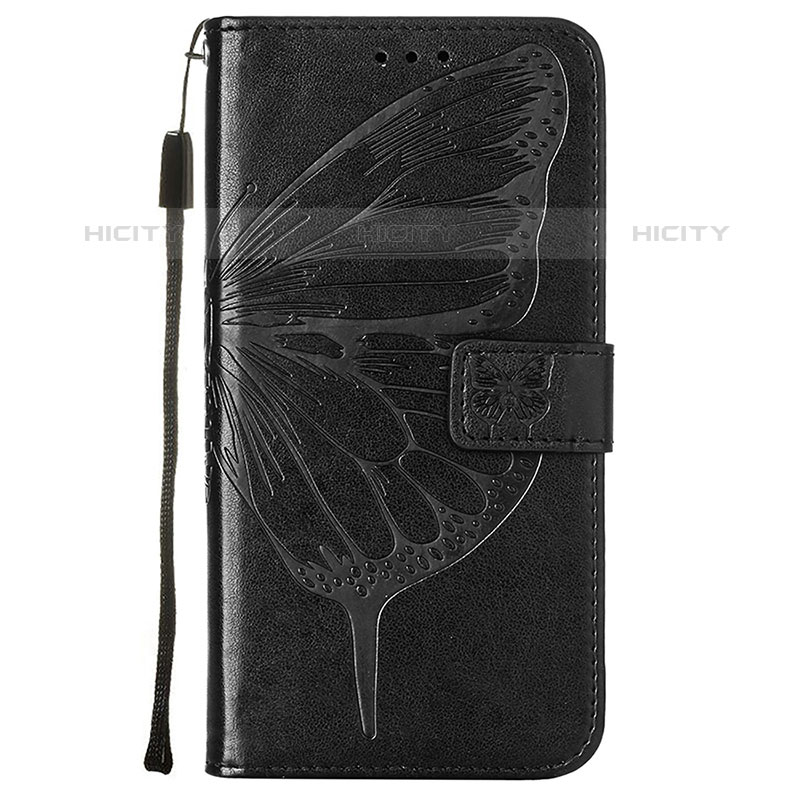 Funda de Cuero Cartera con Soporte Mariposa Carcasa L10 para Apple iPhone 15 Pro Max Negro