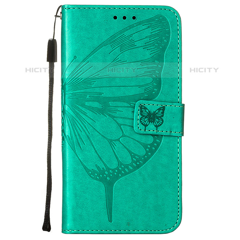 Funda de Cuero Cartera con Soporte Mariposa Carcasa L10 para Apple iPhone 15 Pro Max Verde