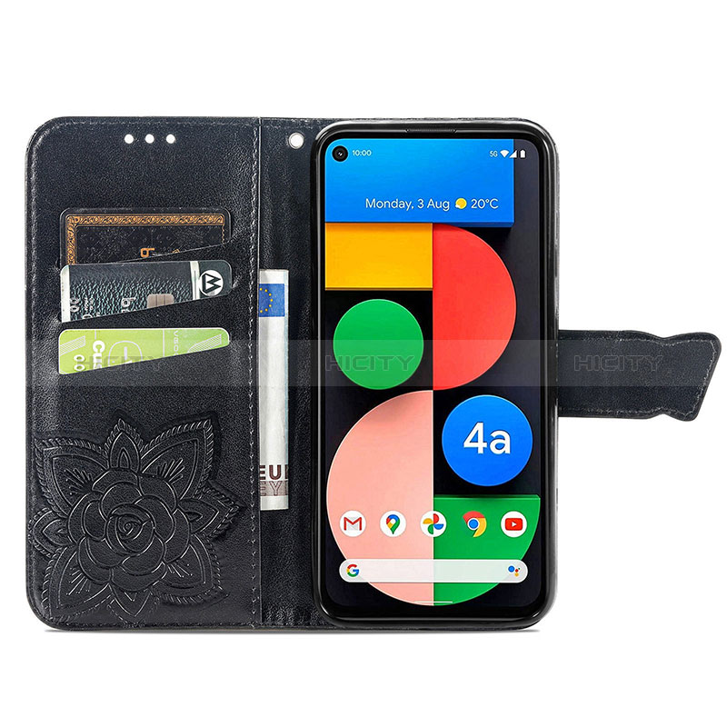 Funda de Cuero Cartera con Soporte Mariposa Carcasa para Google Pixel 5a 5G