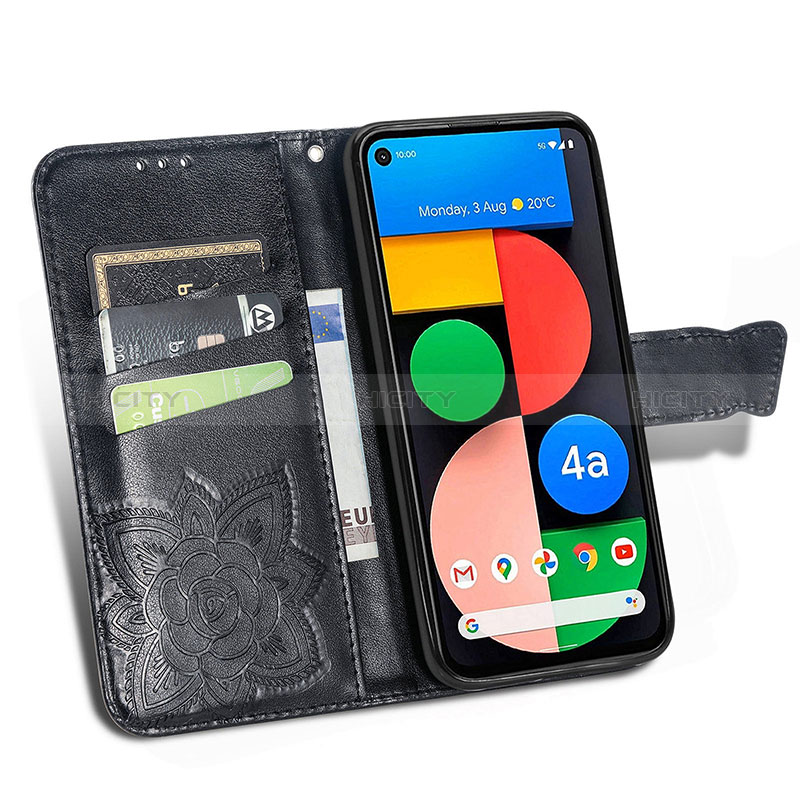 Funda de Cuero Cartera con Soporte Mariposa Carcasa para Google Pixel 5a 5G