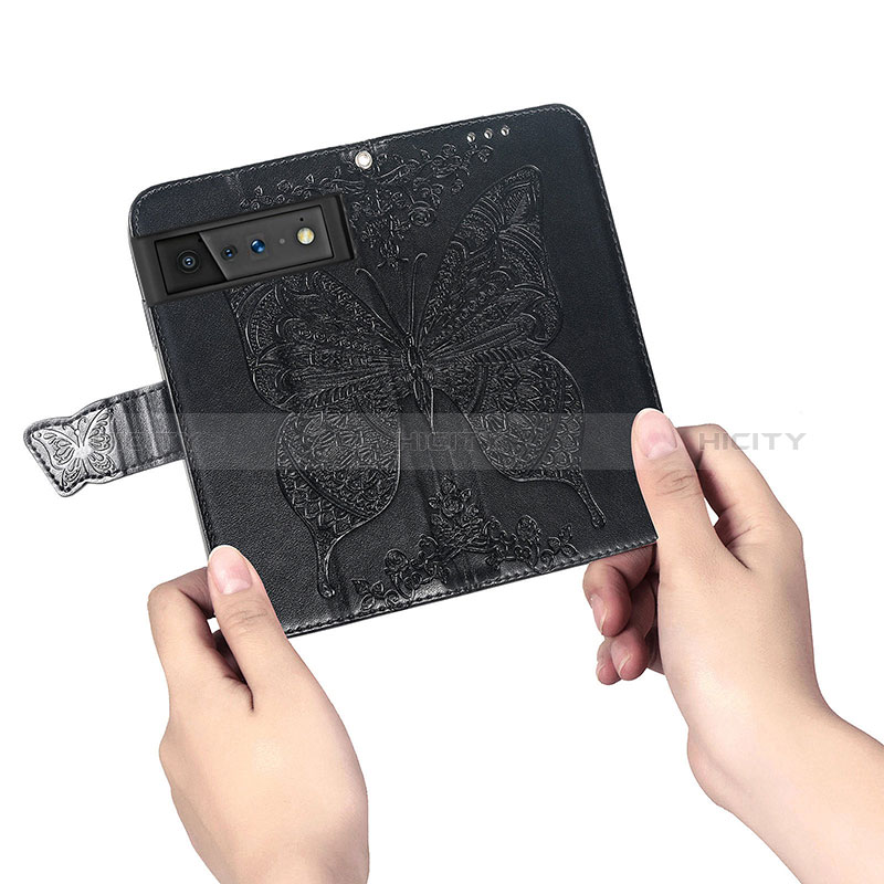 Funda de Cuero Cartera con Soporte Mariposa Carcasa para Google Pixel 6 5G