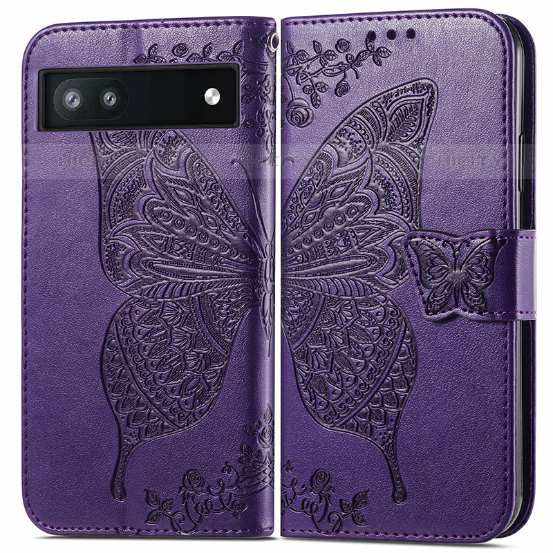 Funda de Cuero Cartera con Soporte Mariposa Carcasa para Google Pixel 6a 5G