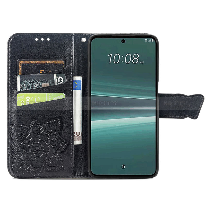 Funda de Cuero Cartera con Soporte Mariposa Carcasa para HTC U23 5G