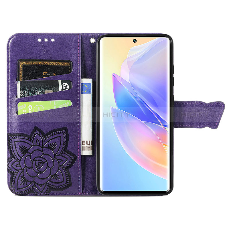 Funda de Cuero Cartera con Soporte Mariposa Carcasa para Huawei Honor 60 SE 5G