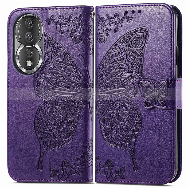 Funda de Cuero Cartera con Soporte Mariposa Carcasa para Huawei Honor 80 5G