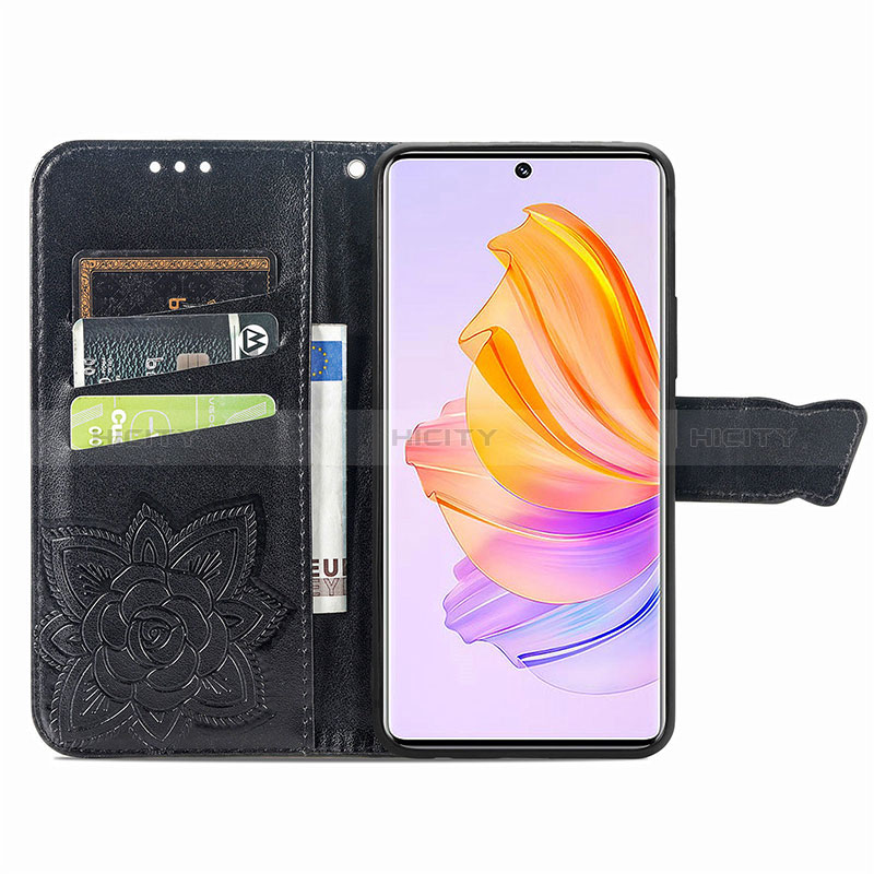 Funda de Cuero Cartera con Soporte Mariposa Carcasa para Huawei Honor 80 SE 5G