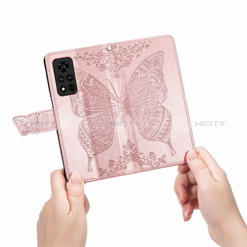 Funda de Cuero Cartera con Soporte Mariposa Carcasa para Huawei Honor V40 5G