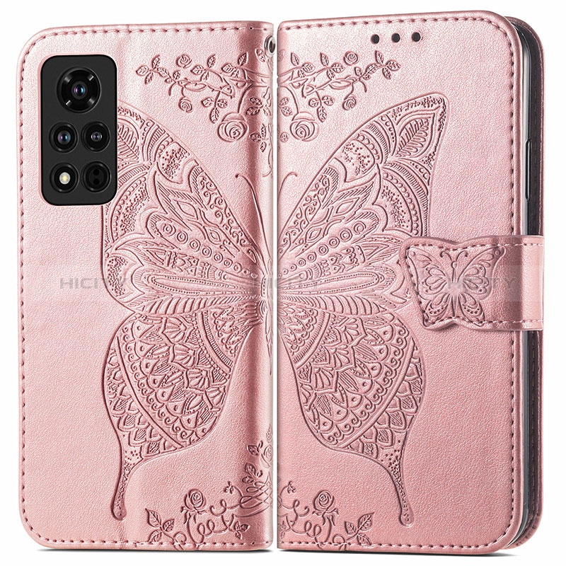 Funda de Cuero Cartera con Soporte Mariposa Carcasa para Huawei Honor V40 5G