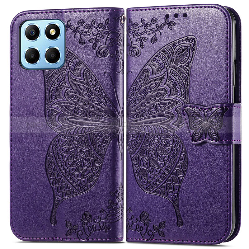 Funda de Cuero Cartera con Soporte Mariposa Carcasa para Huawei Honor X6