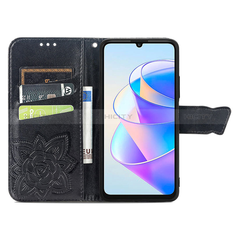 Funda de Cuero Cartera con Soporte Mariposa Carcasa para Huawei Honor X7a