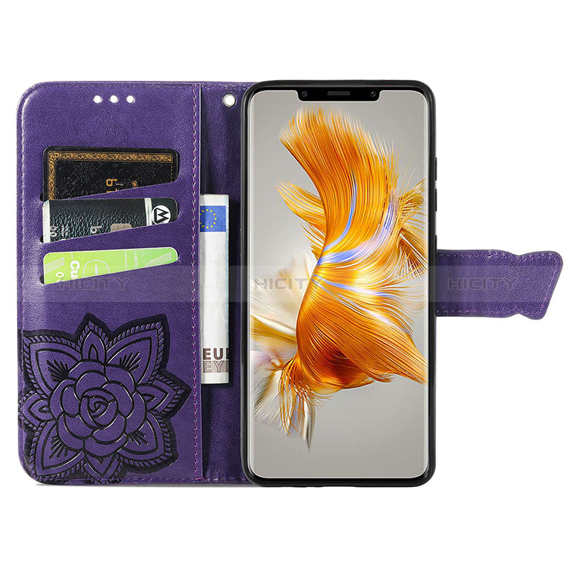 Funda de Cuero Cartera con Soporte Mariposa Carcasa para Huawei Mate 50 Pro