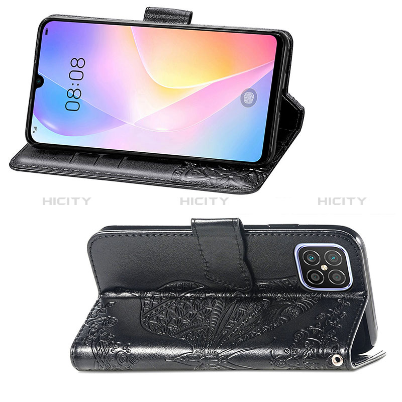 Funda de Cuero Cartera con Soporte Mariposa Carcasa para Huawei Nova 8 SE 4G