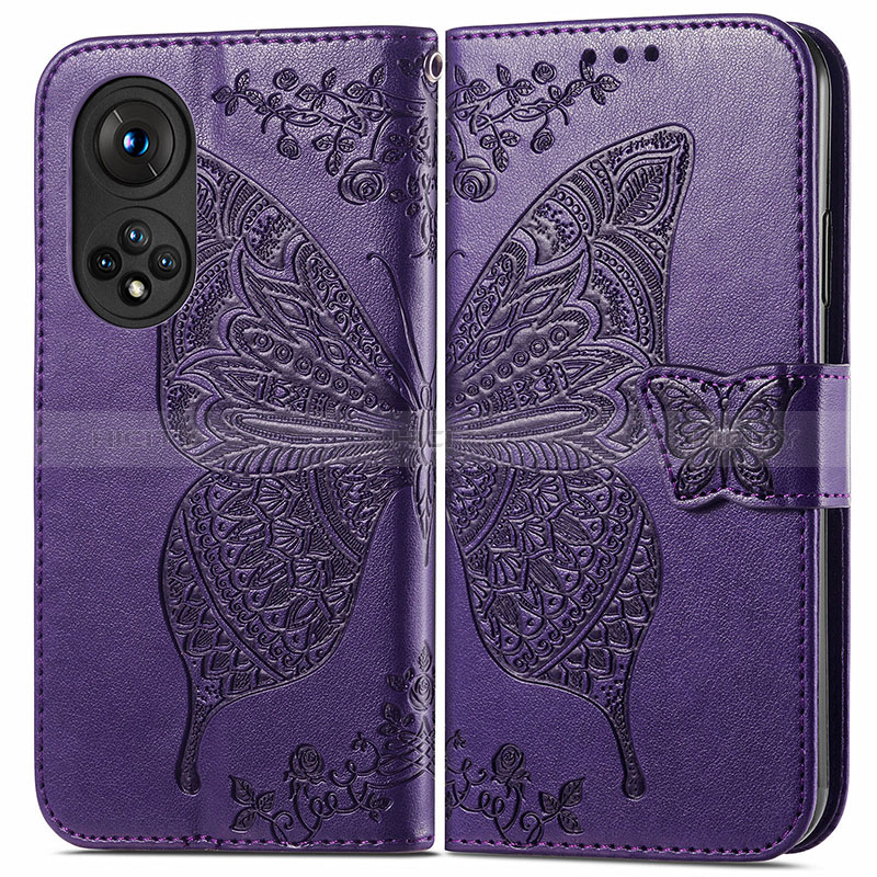 Funda de Cuero Cartera con Soporte Mariposa Carcasa para Huawei Nova 9 Pro