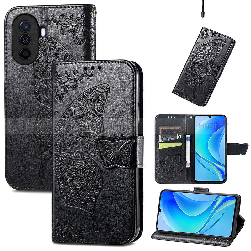 Funda de Cuero Cartera con Soporte Mariposa Carcasa para Huawei Nova Y70