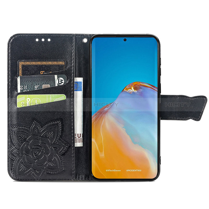 Funda de Cuero Cartera con Soporte Mariposa Carcasa para Huawei P50