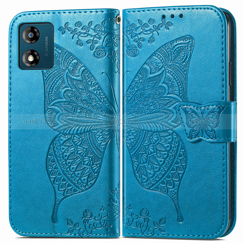 Funda de Cuero Cartera con Soporte Mariposa Carcasa para Motorola Moto E13