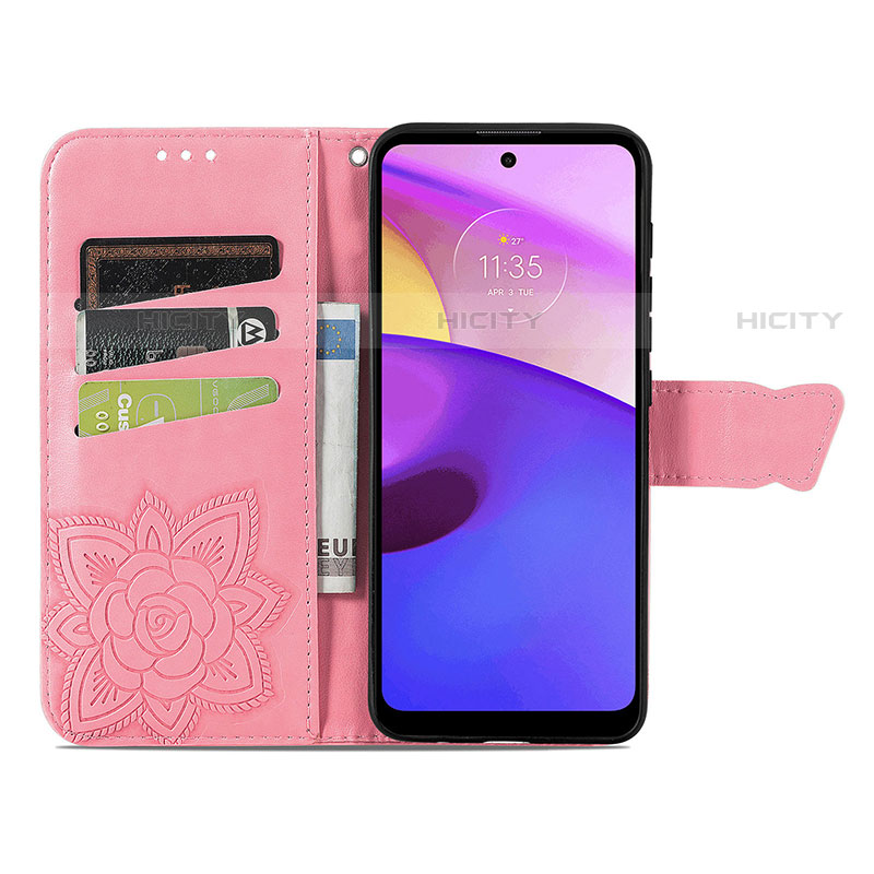 Funda de Cuero Cartera con Soporte Mariposa Carcasa para Motorola Moto E20