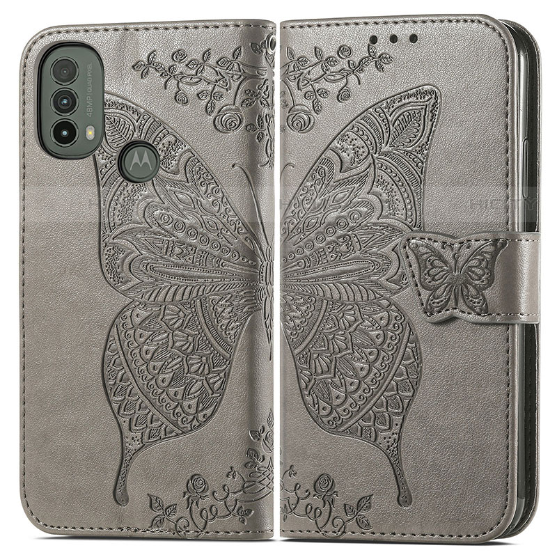 Funda de Cuero Cartera con Soporte Mariposa Carcasa para Motorola Moto E40