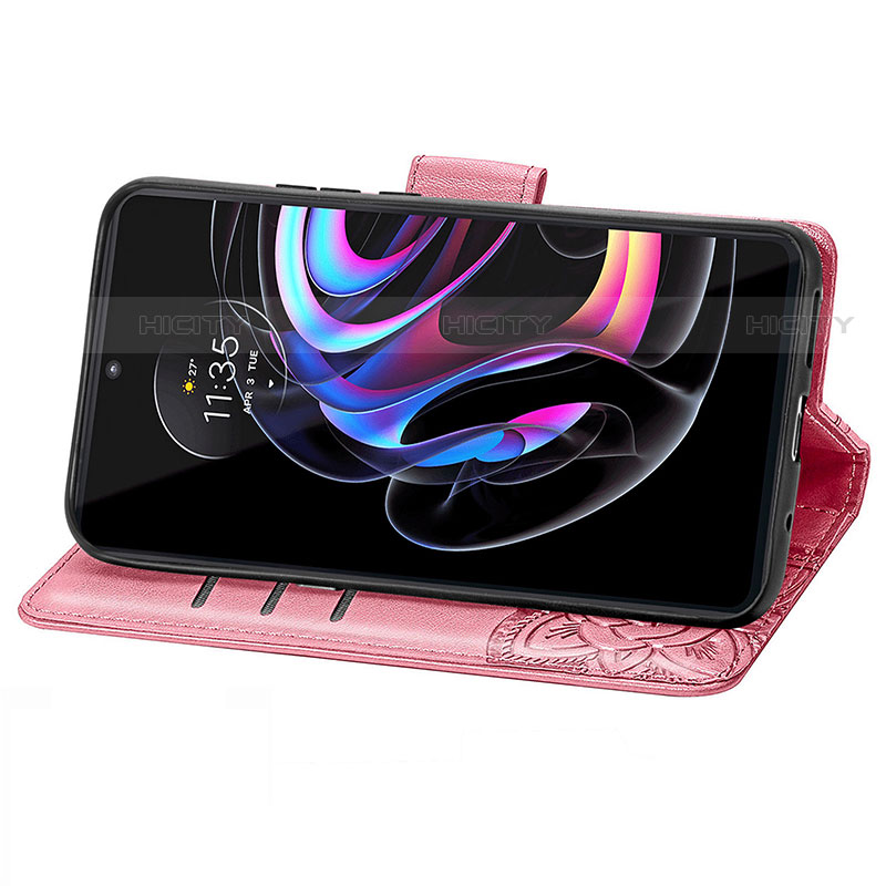 Funda de Cuero Cartera con Soporte Mariposa Carcasa para Motorola Moto Edge 20 Pro 5G