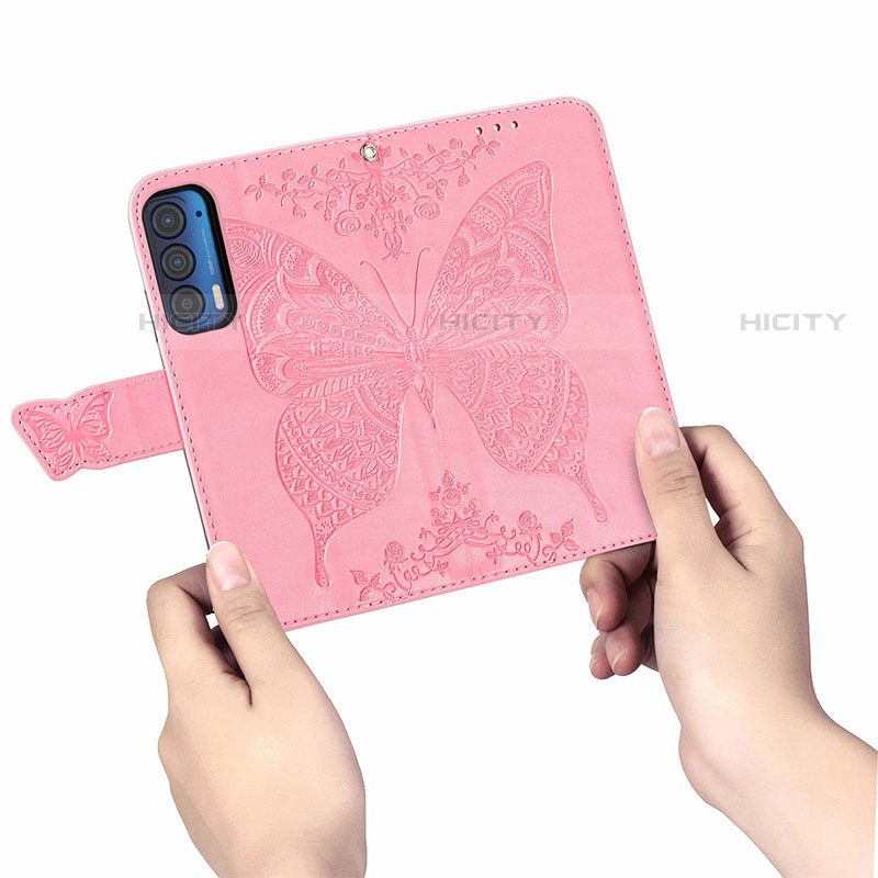 Funda de Cuero Cartera con Soporte Mariposa Carcasa para Motorola Moto Edge (2021) 5G