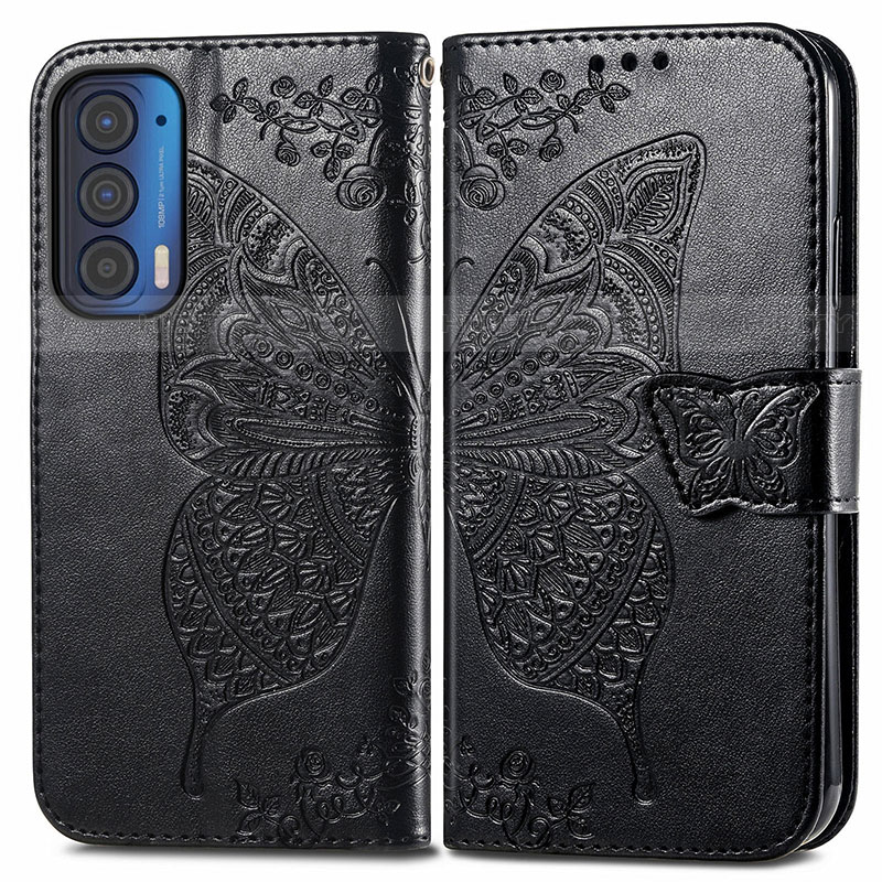 Funda de Cuero Cartera con Soporte Mariposa Carcasa para Motorola Moto Edge (2021) 5G