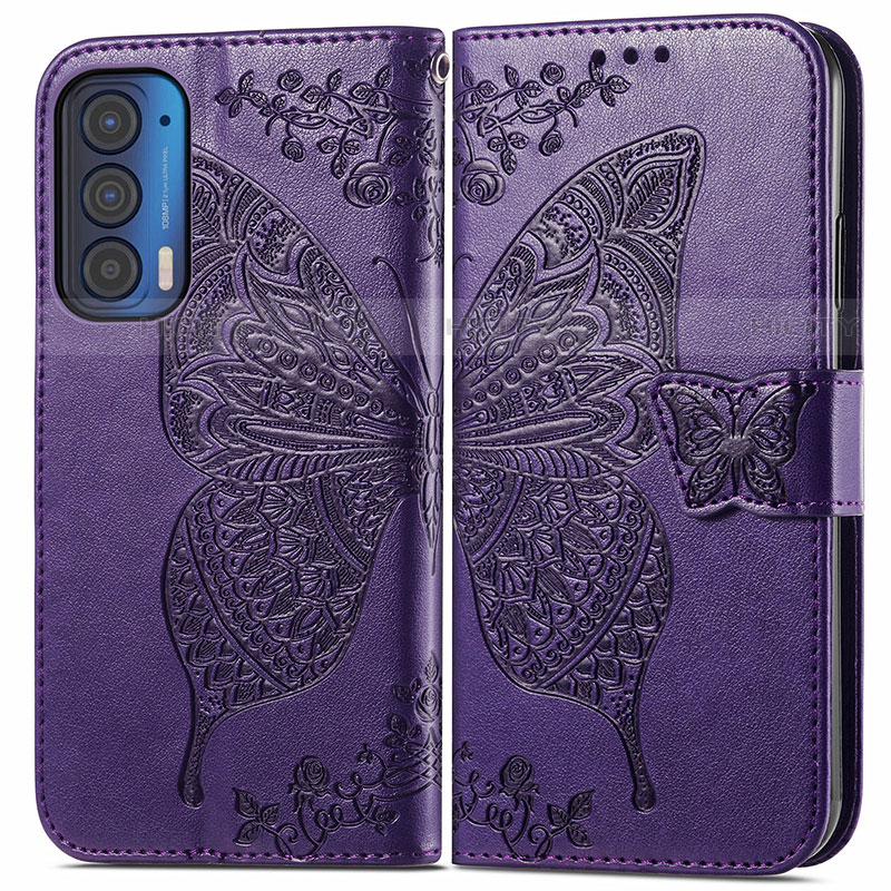 Funda de Cuero Cartera con Soporte Mariposa Carcasa para Motorola Moto Edge (2021) 5G