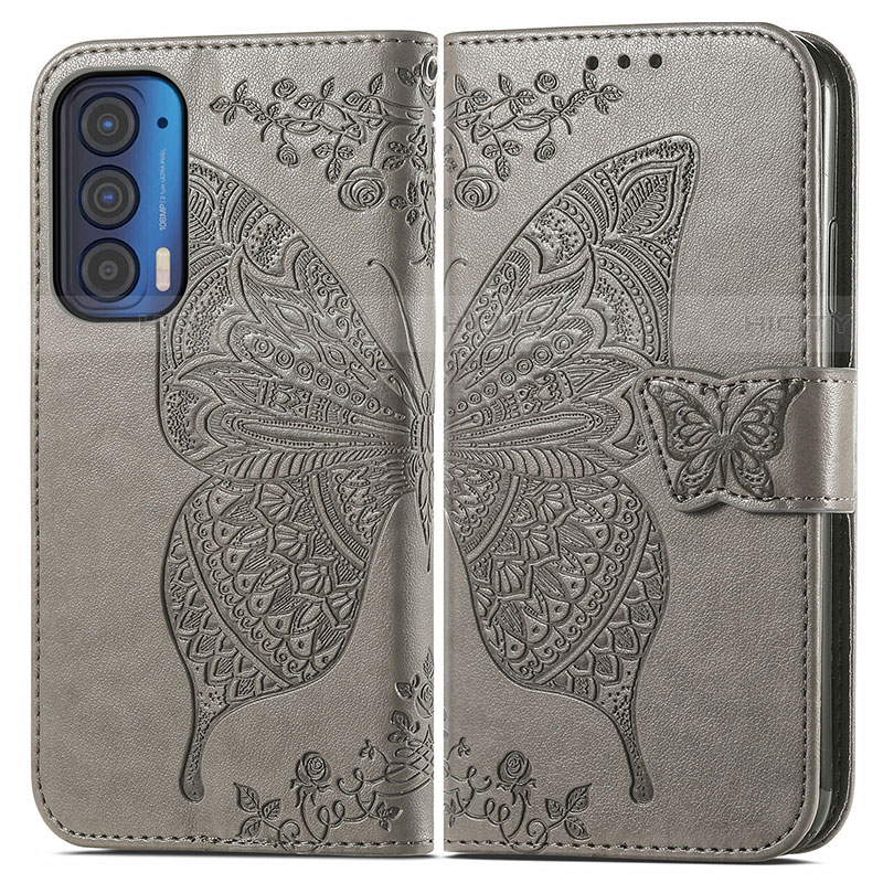 Funda de Cuero Cartera con Soporte Mariposa Carcasa para Motorola Moto Edge (2021) 5G